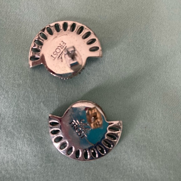 Lulu frost blue crystal earrings - Picture 3 of 3